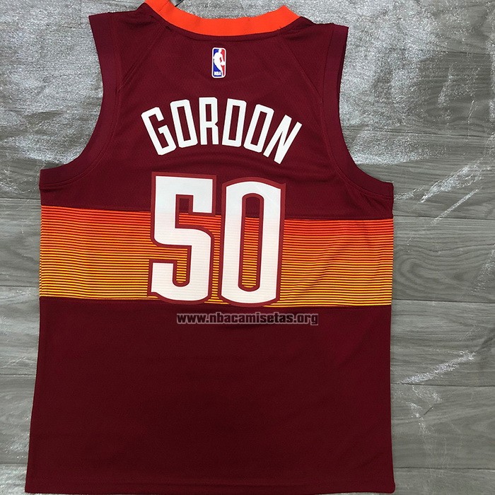 Camiseta Denver Nuggets Aaron Gordon NO 50 Ciudad 2020-21 Rojo